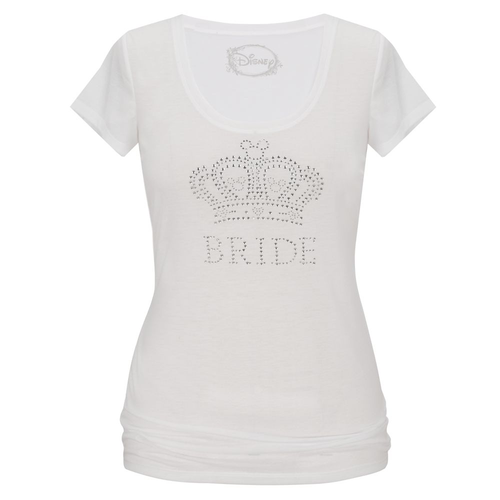 Bride Rhinestone Mickey Mouse Tee for Women