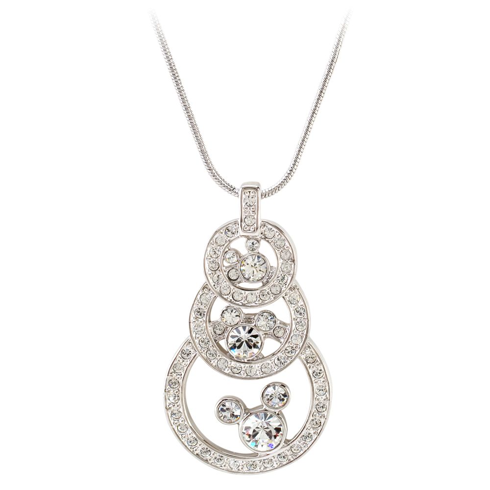 Three Circle Swarovski Crystal Mickey Mouse Necklace by Arribas
