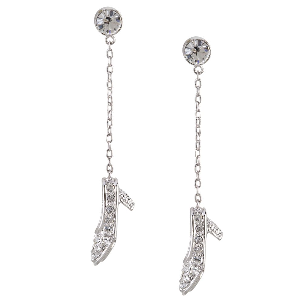 Dangle Swarovski Crystal Slipper Earrings by Arribas