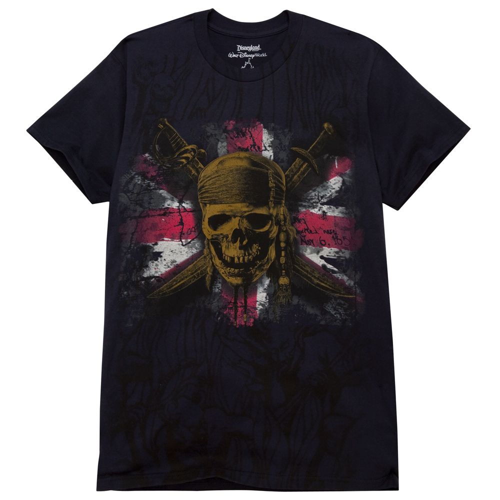 Union Jack Skull Pirates of the Caribbean Tee for Adults