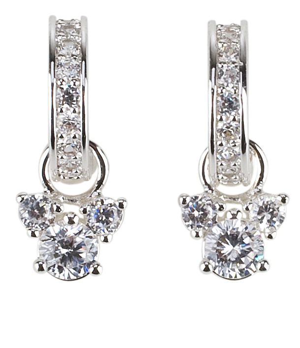 Crystal Hoop Mickey Mouse Earrings