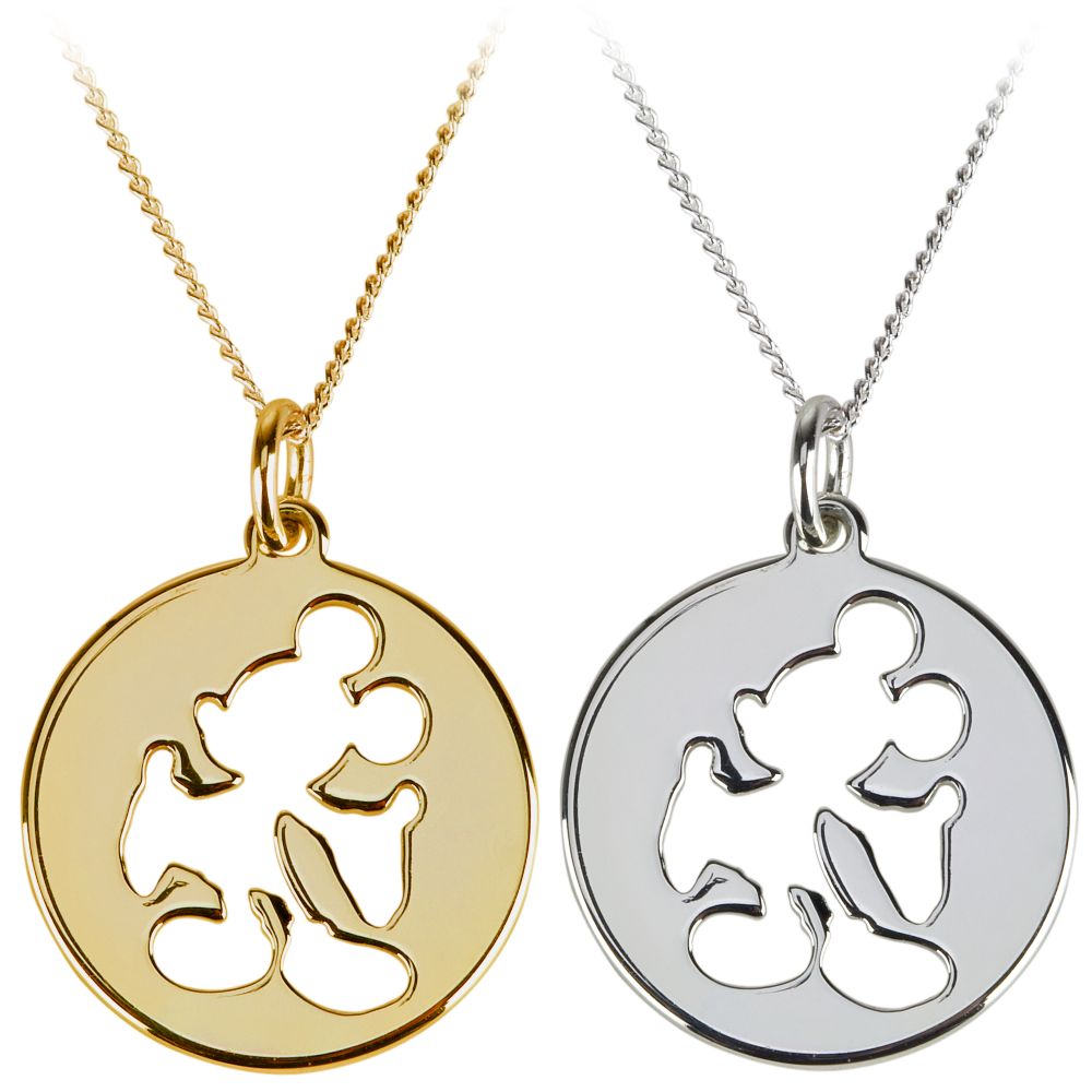 Silhouette Cutout Mickey Mouse Necklace