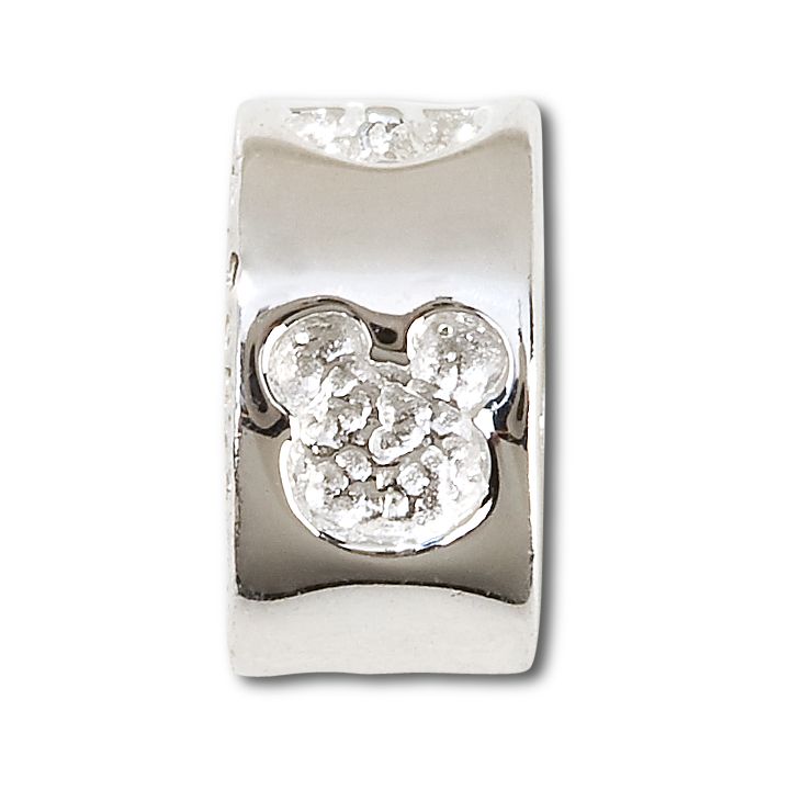 Sterling Silver Engraved Mickey Mouse Icon Chamilia Charm