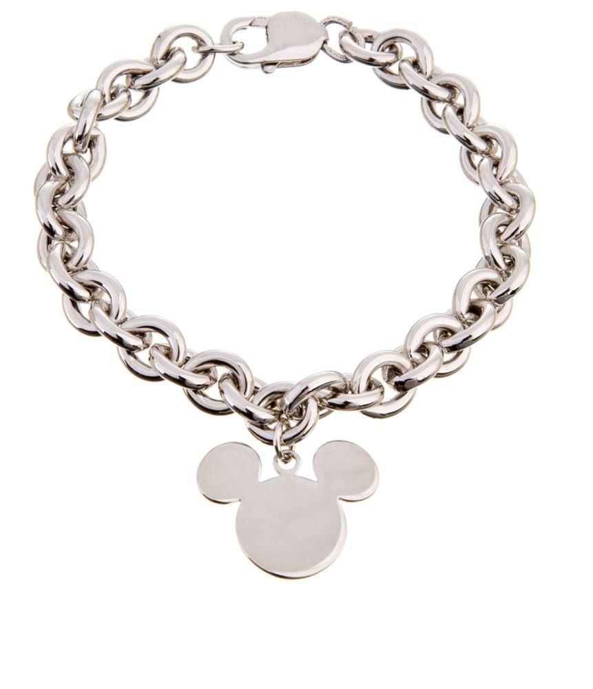 Sterling Silver Mickey Mouse Charm Bracelet
