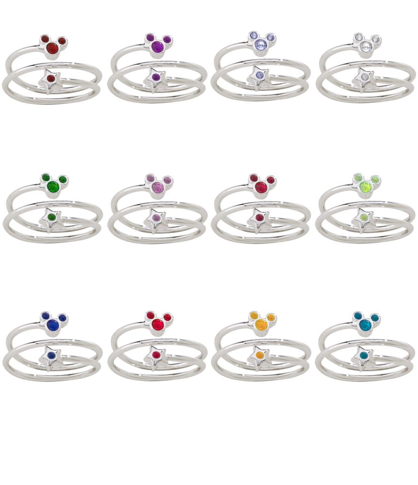Star and Mickey Mouse Birthstone Ring