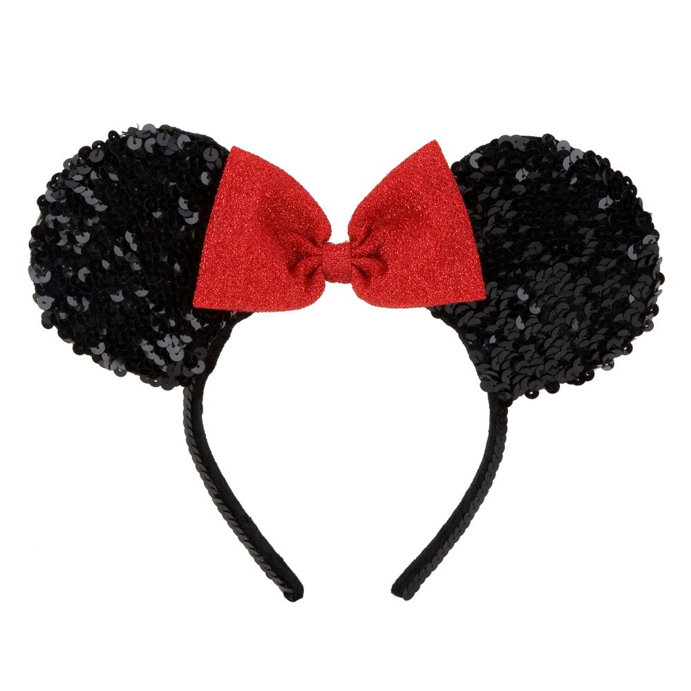 Sequined Minnie Mouse Ears Headband for Women