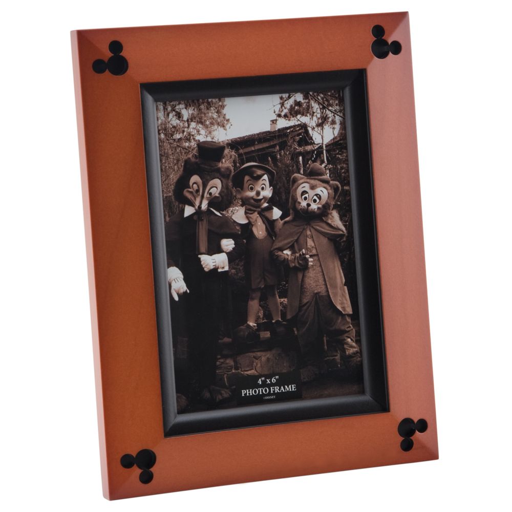 Beveled Cherry Wood Mickey Mouse Photo Frame -- 4'' x 6''