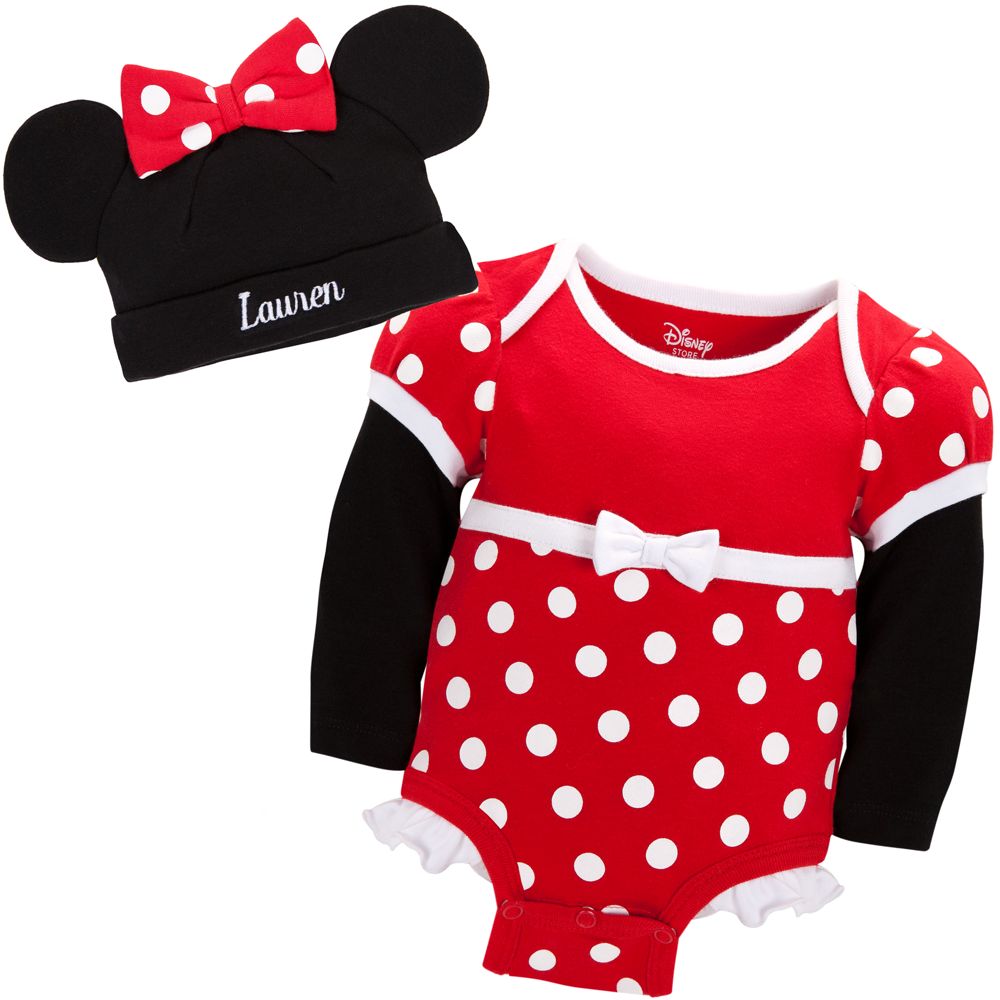 Minnie Mouse Disney Cuddly Bodysuit Set for Baby - Personalizable
