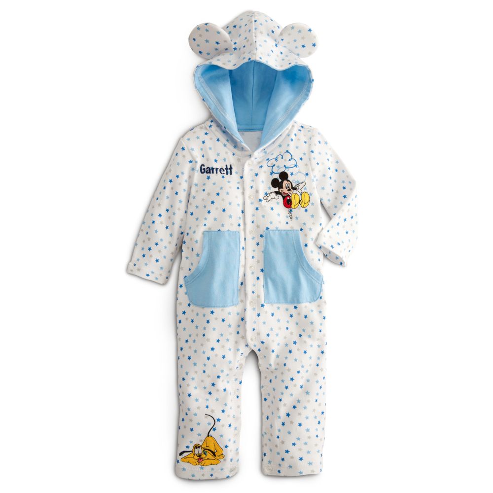 Mickey Mouse and Pluto Hoodie Coverall for Baby - Personalizable
