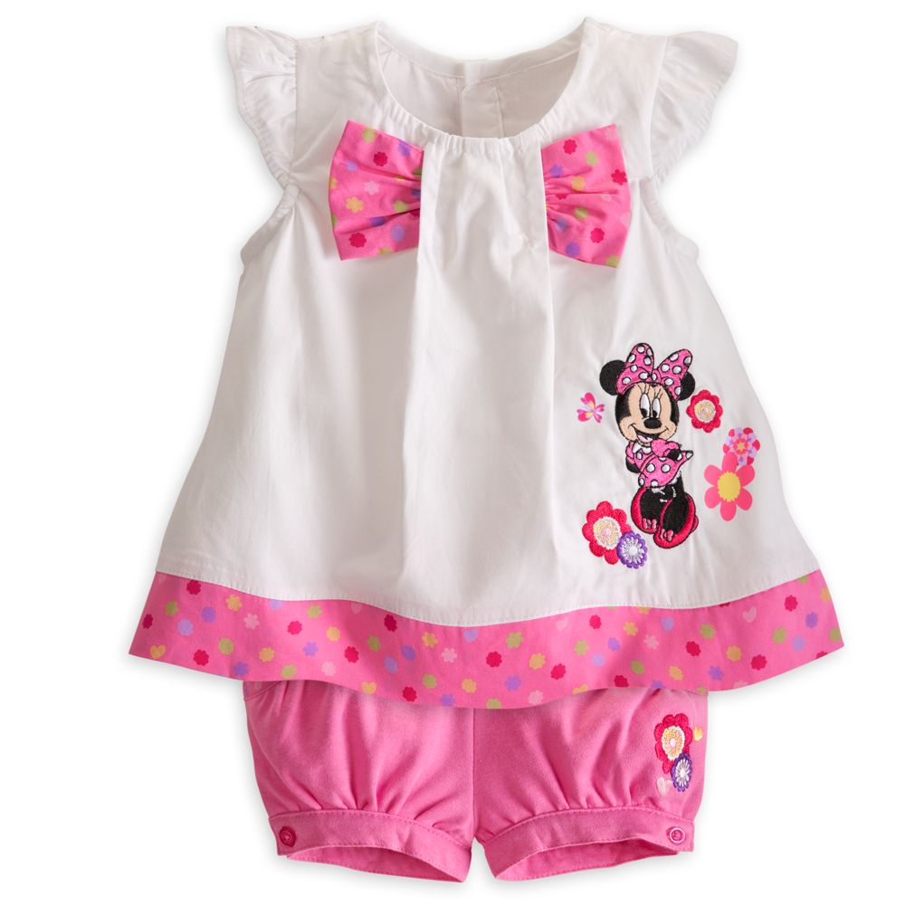 Minnie Mouse Woven Top and Shorts Set for Baby