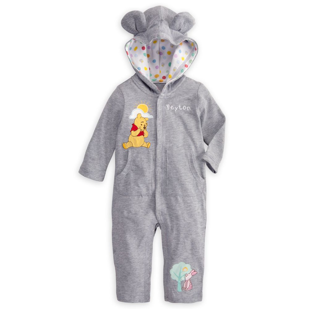 Winnie the Pooh Hoodie Coverall for Baby - Personalizable