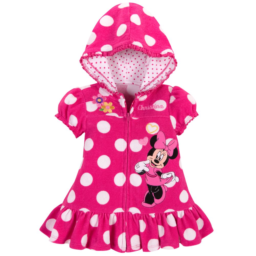 Personalizable Minnie Mouse Cover Up for Baby Girls