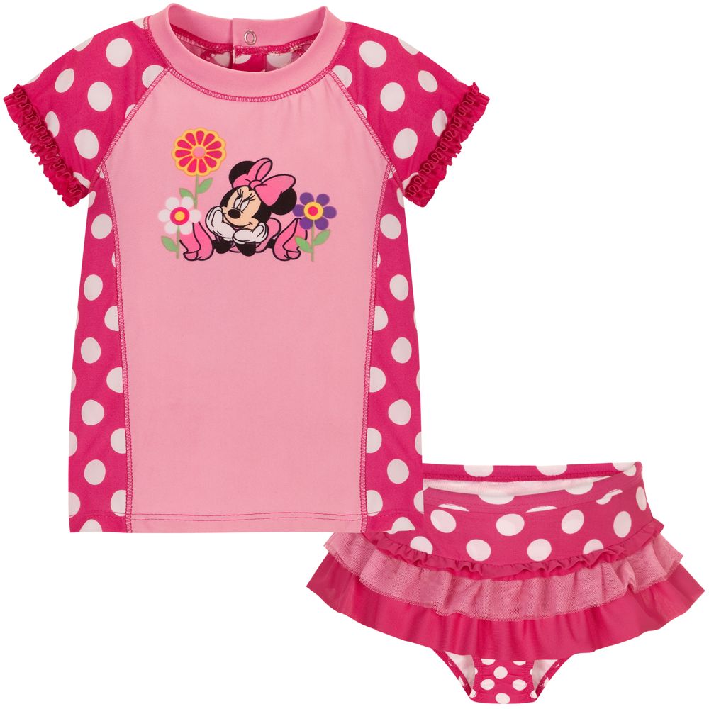 Minnie Mouse Rashguard Swimsuit for Baby Girls