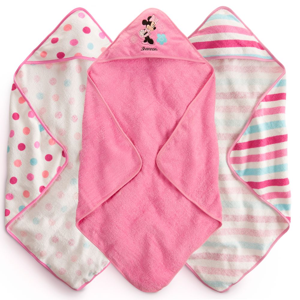 Minnie Mouse Hooded Towel Set for Baby - Personalizable