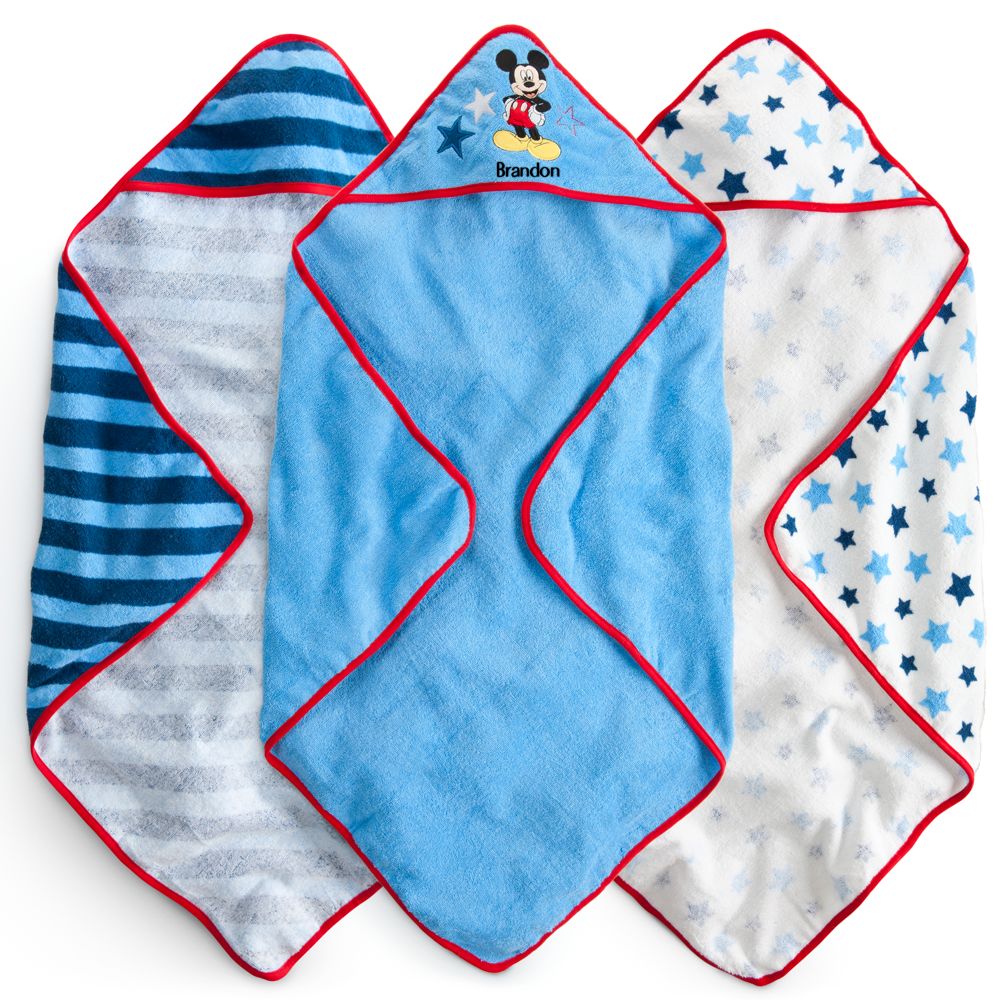 Mickey Mouse Hooded Towel Set for Baby - Personalizable