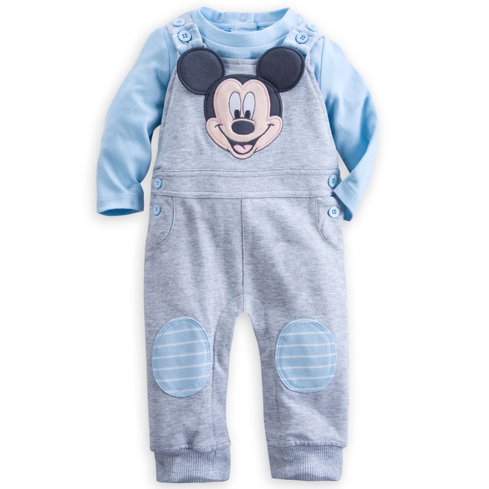 Mickey Mouse Knit Dungaree Set for Baby