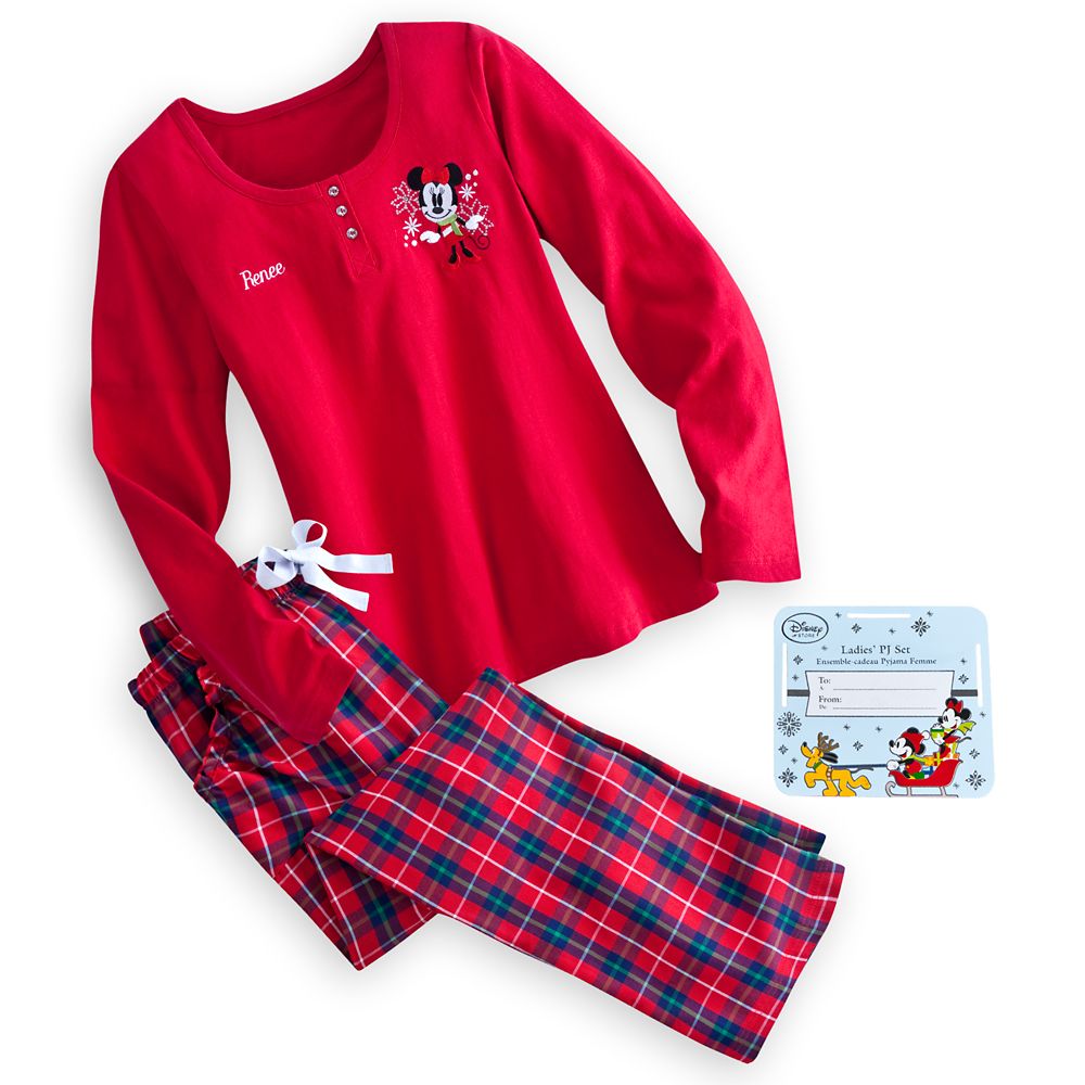 Minnie Mouse Holiday Pajama Set for Women - Personalizable