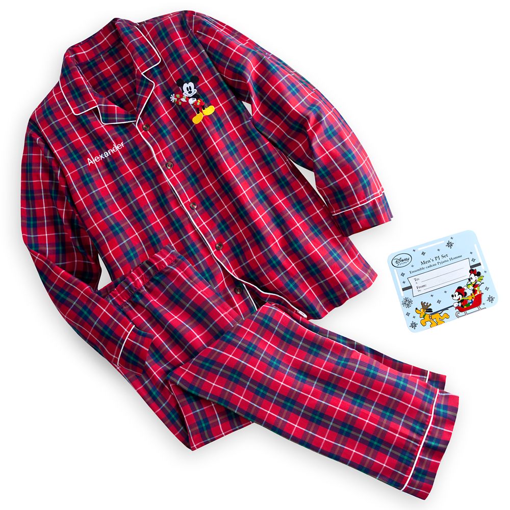 Mickey Mouse Holiday Pajama Set for Men - Personalizable