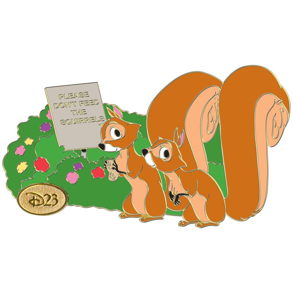 D23 Membership Exclusive Studio Series Don't Feed the Squirrels Pin