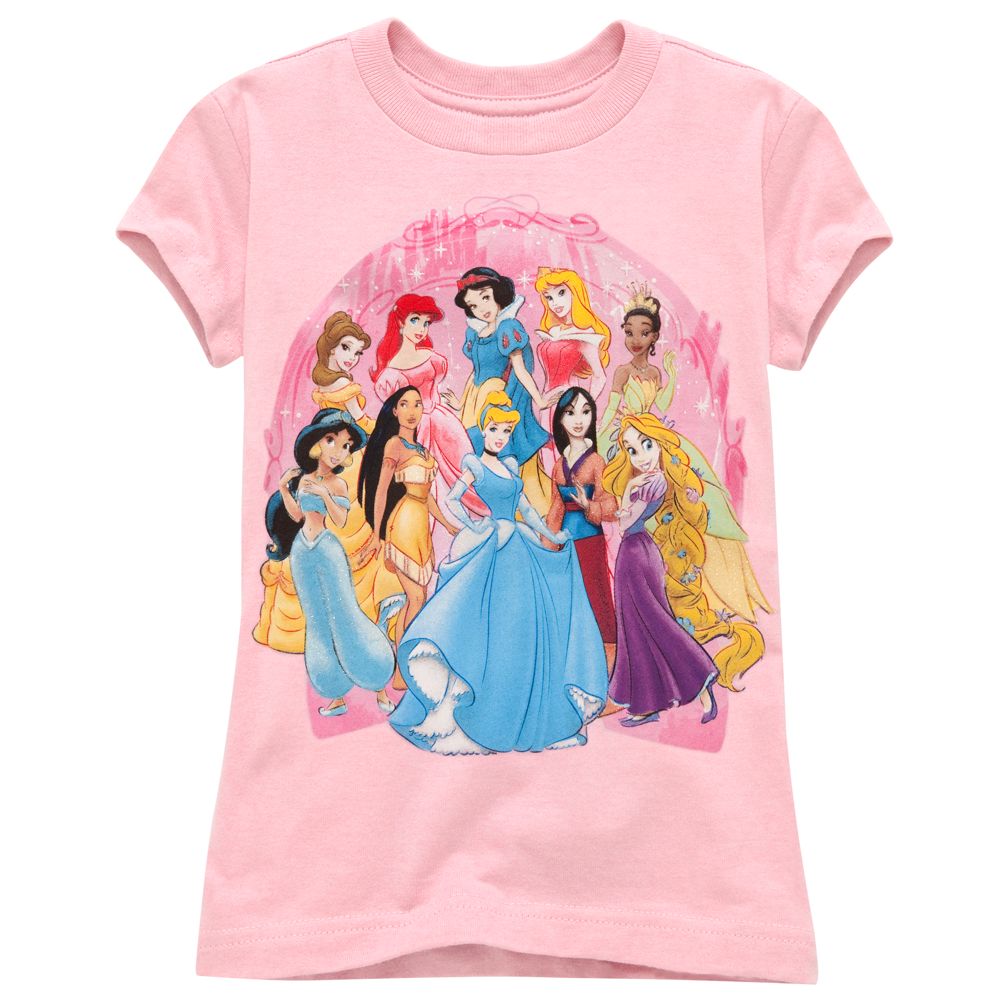 Glittering Disney Princess Tee for Girls -- Made With Organic Cotton