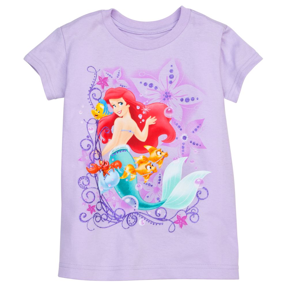 Sebastian, Flounder, and Ariel Tee for Girls