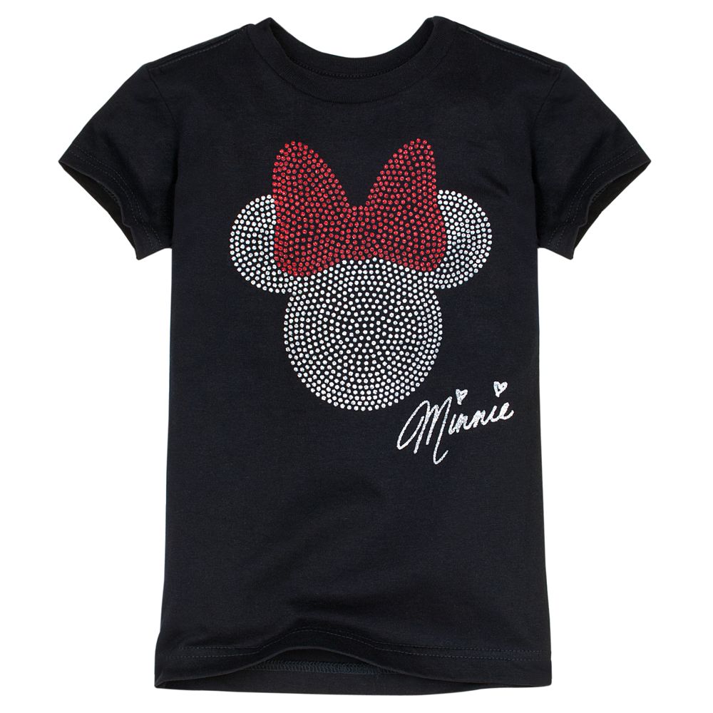 Dazzling Glitter Minnie Mouse Tee for Girls