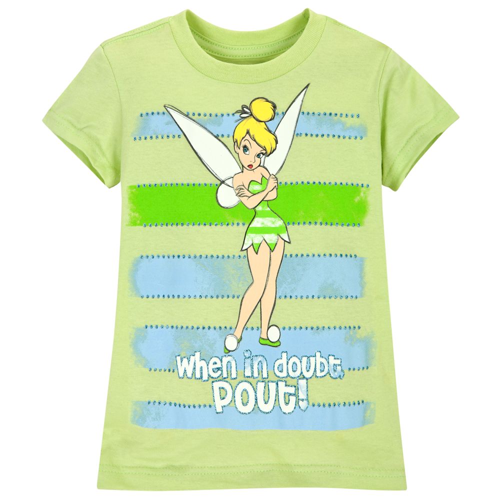 ''When in Doubt, Pout!'' Tinker Bell Tee for Girls