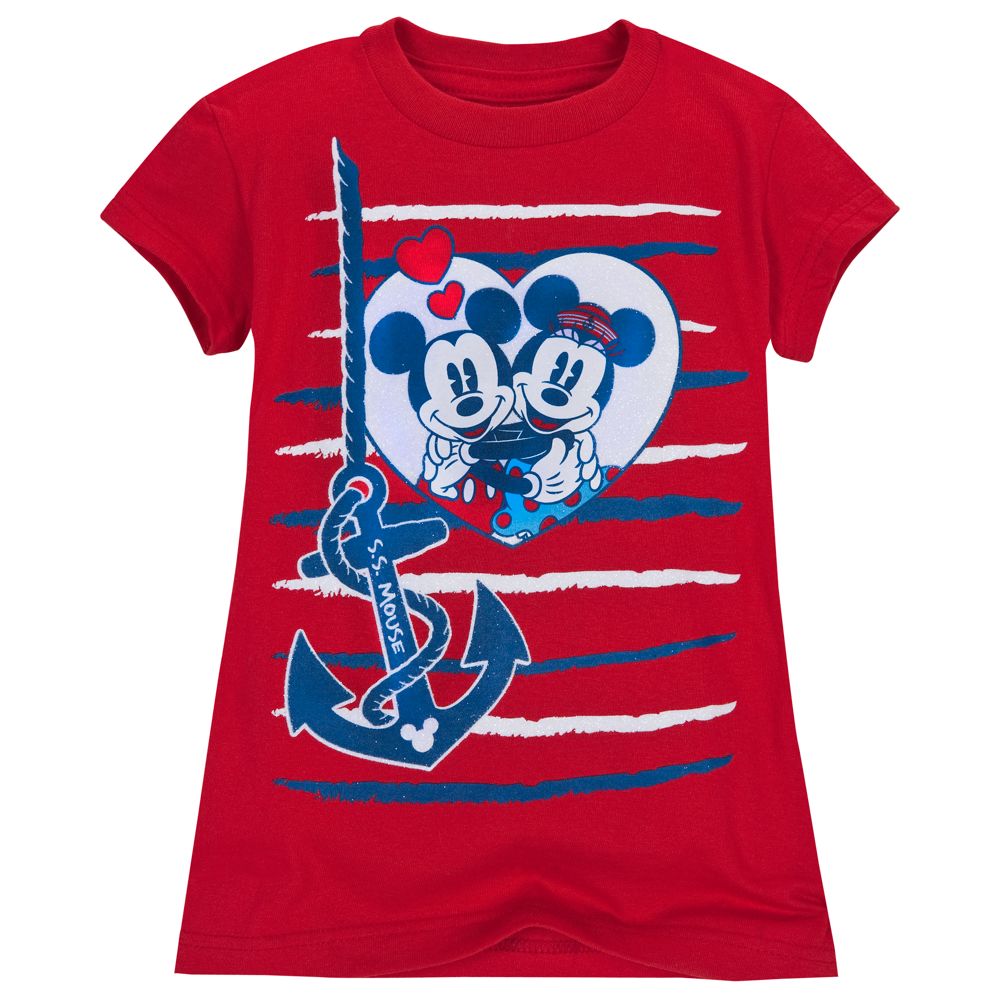 Nautical Minnie and Mickey Mouse Tee for Girls