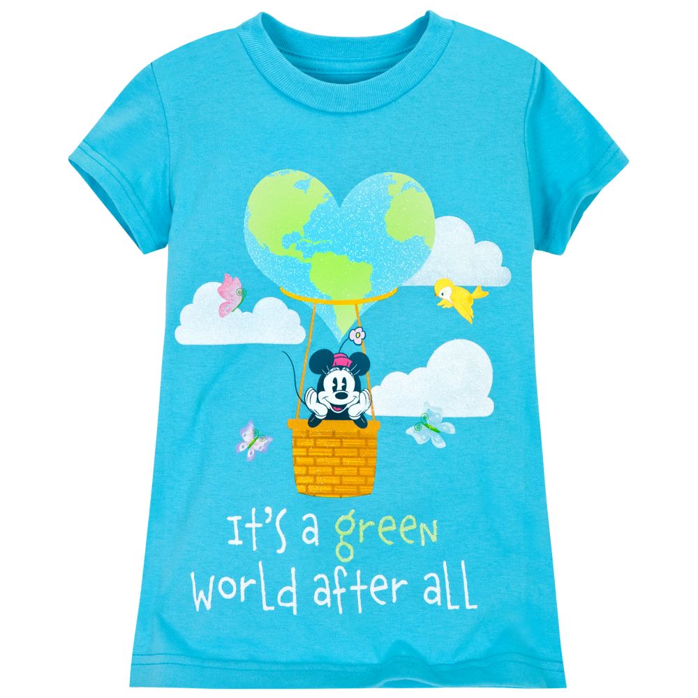 ''It's A Green World After All'' Minnie Mouse Tee for Girls