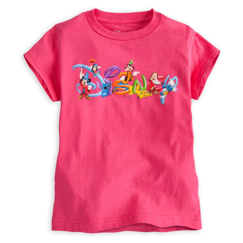 Disney Logo Tee for Girls - Summer Fun