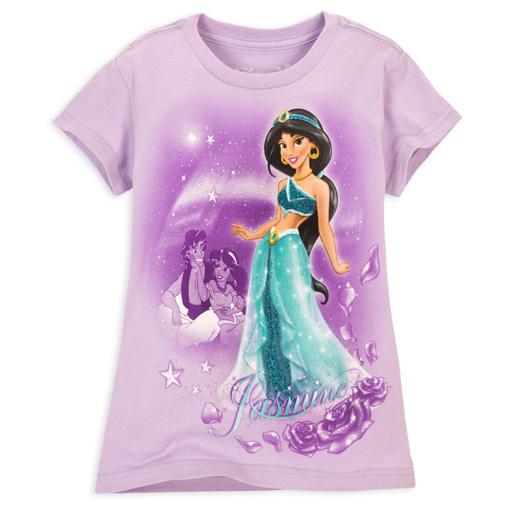 Turquoise Glitter Jasmine Tee for Girls