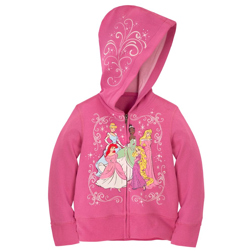 Zip Fleece Disney Princess Hoodie for Girls