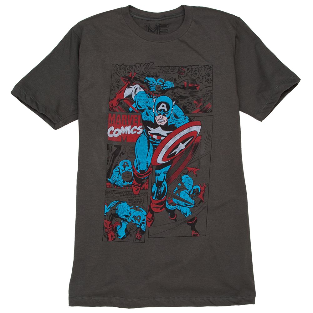 Marvel Comics Captain American Tee by Mighty Fine for Men