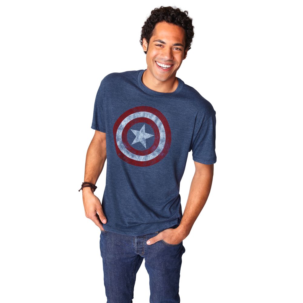 Captain America Shield Tee for Men by Mighty Fine