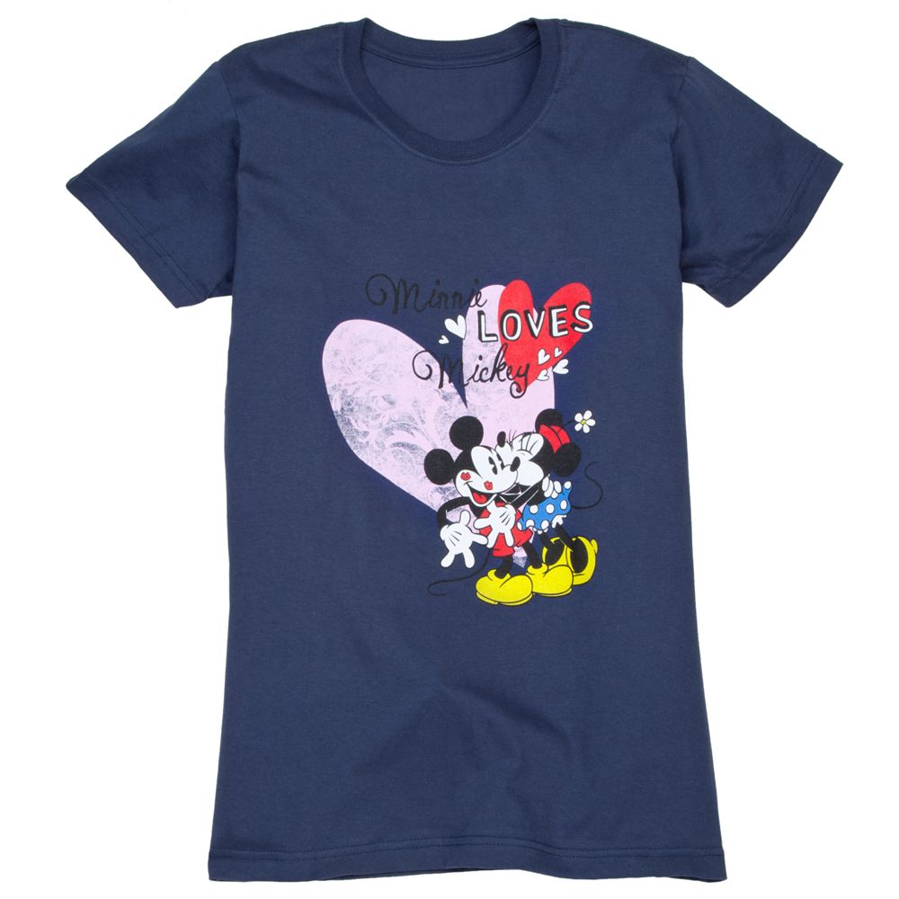 ''Minnie Loves Mickey'' Tee for Women