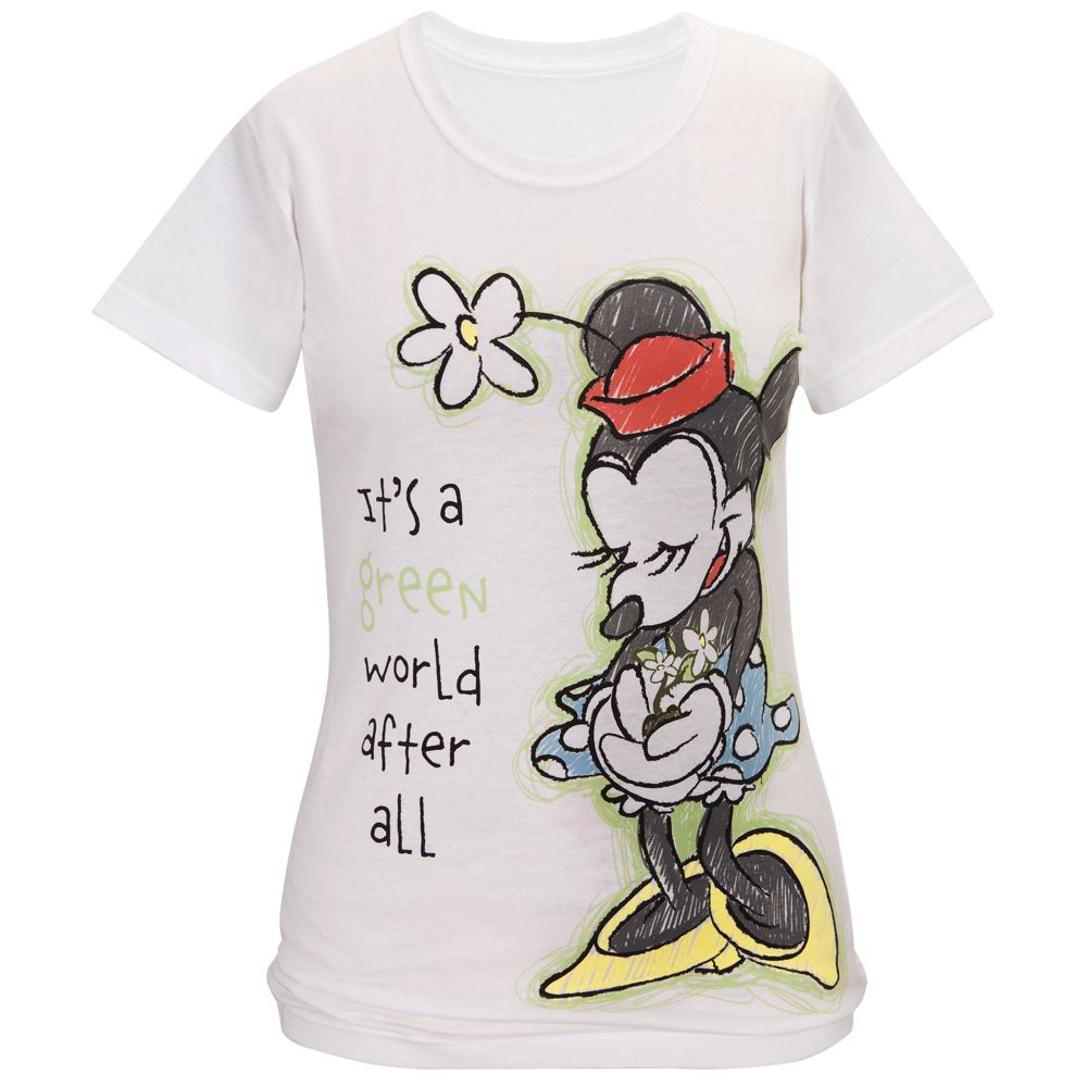 ''It's A Green World After All'' Minnie Mouse Tee for Women