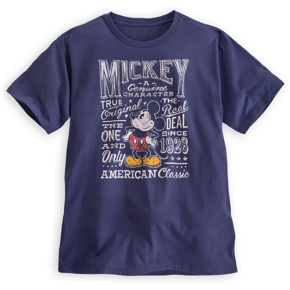 Mickey Mouse Text Tee for Men
