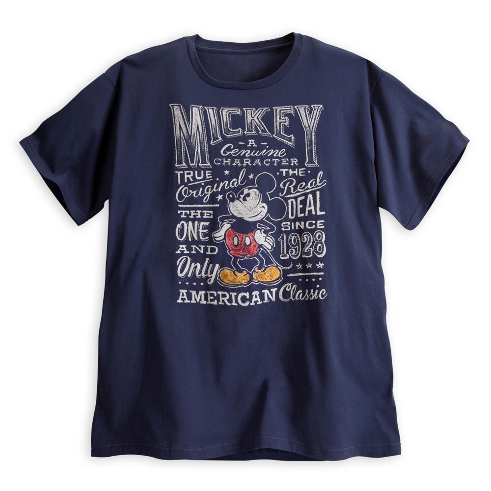 Mickey Mouse Text Tee for Men - Plus Size