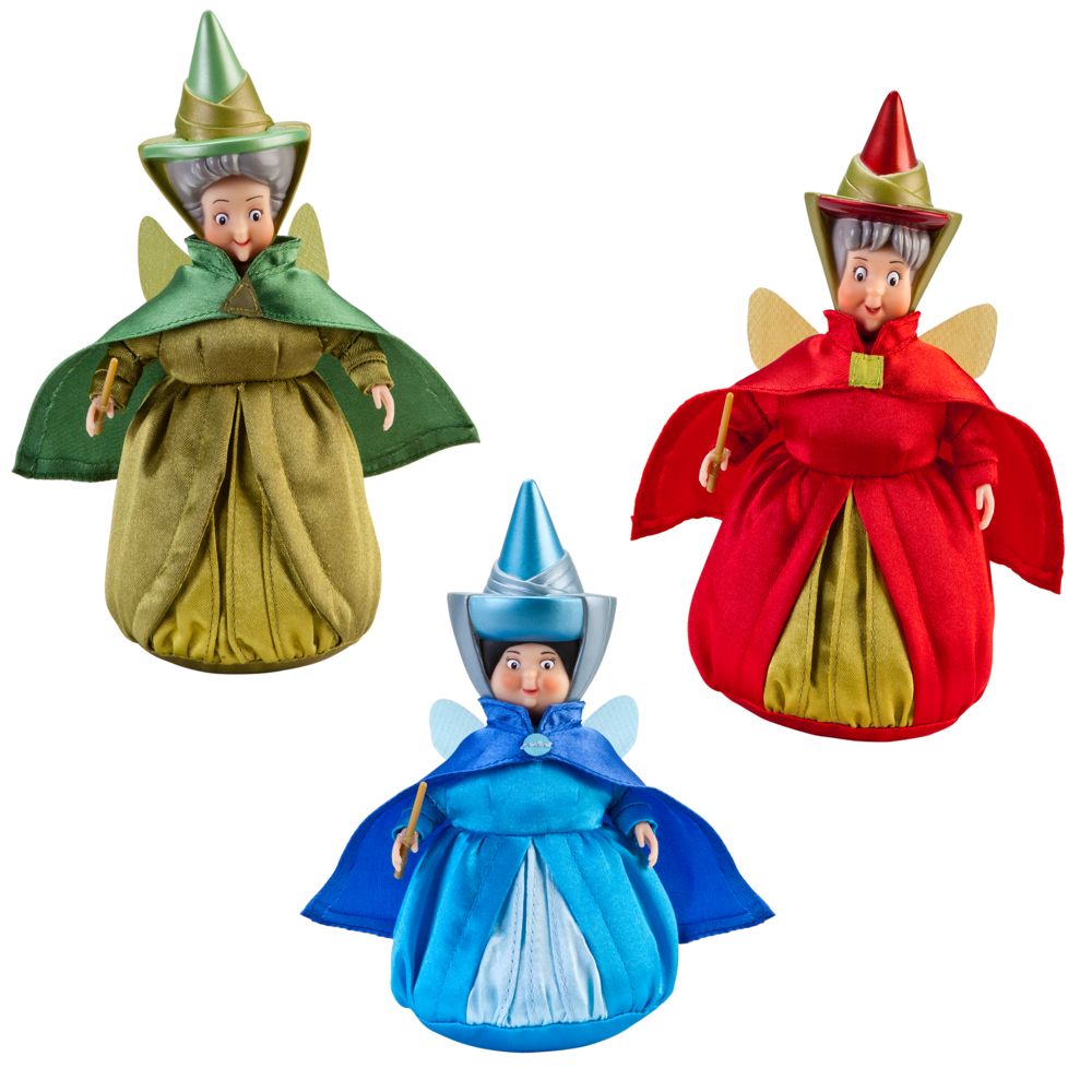 Sleeping Beauty Flora, Fauna and Merryweather Doll Set -- 3-Pc.