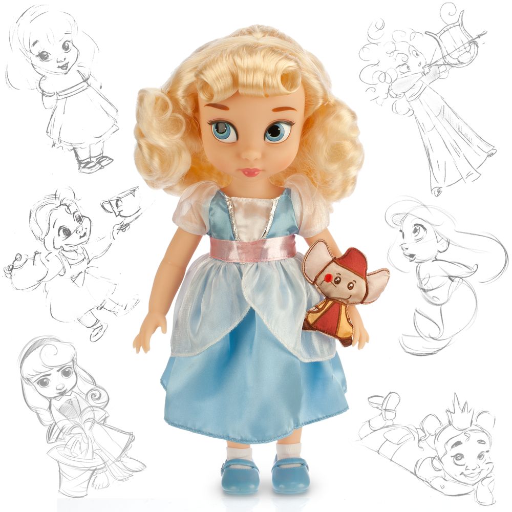 DISNEY ANIMATORS COLLECTION PRINCESS CINDERELLA TODDLER DOLL & JAQ ...