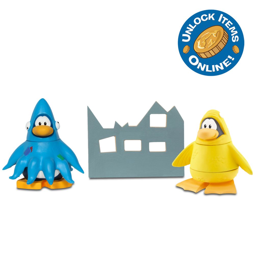 Club Penguin Mix 'N Match Figure Pack -- 2'' H -- Squidzoid and 12th Fish