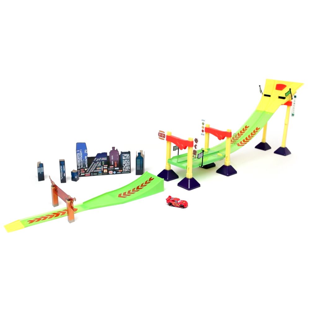 neon car track