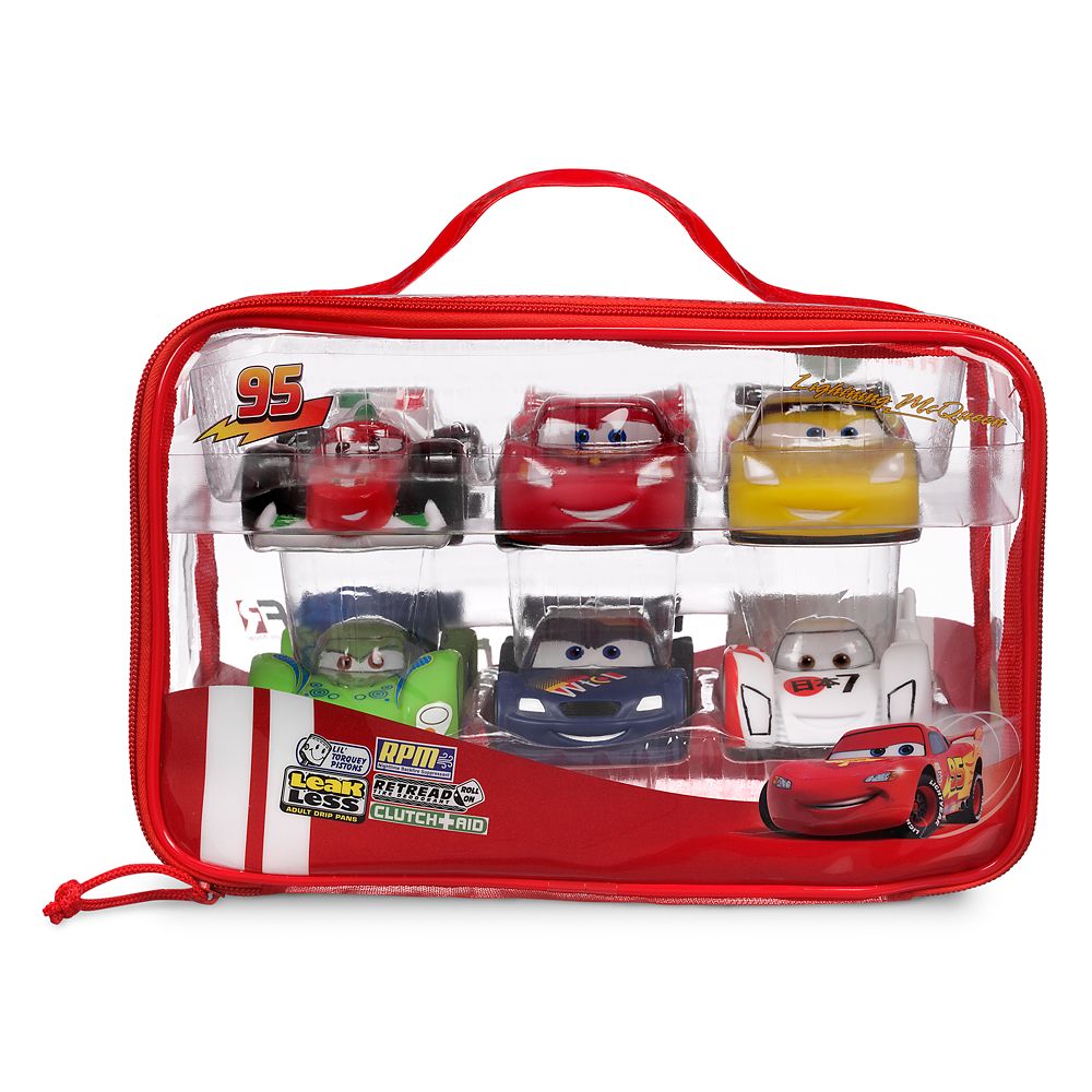 Authentic Disney Cars 2 Lightning Mcqueen Bath Toys Play SET Brand NEW ...