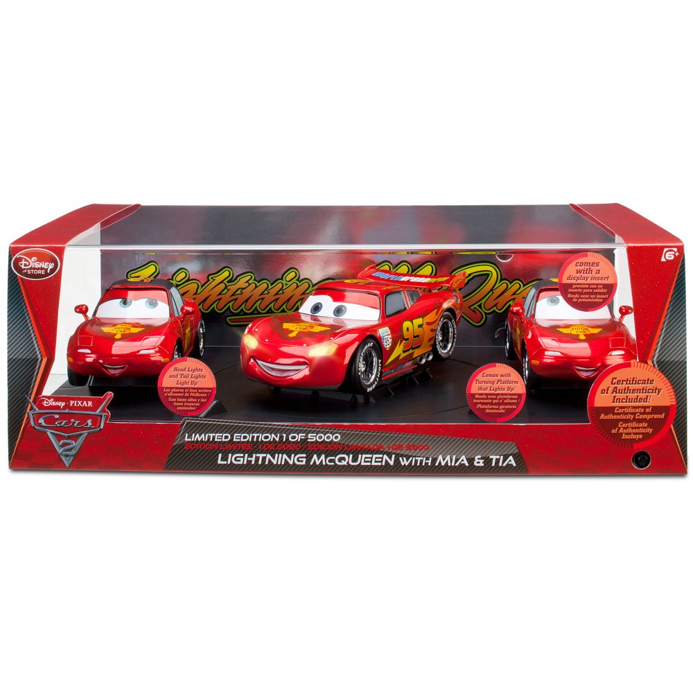 Limited Edition Lightning McQueen with Mia & Tia Die Cast Set -- 3-Pc.