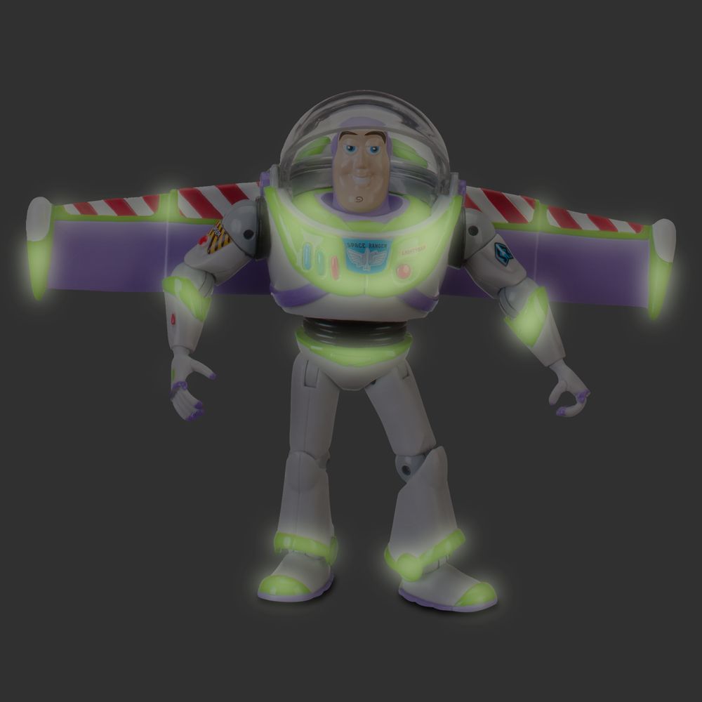 Night Action Toy Story Buzz Lightyear Action Figure -- 7'' H -- With Build Sparks Part
