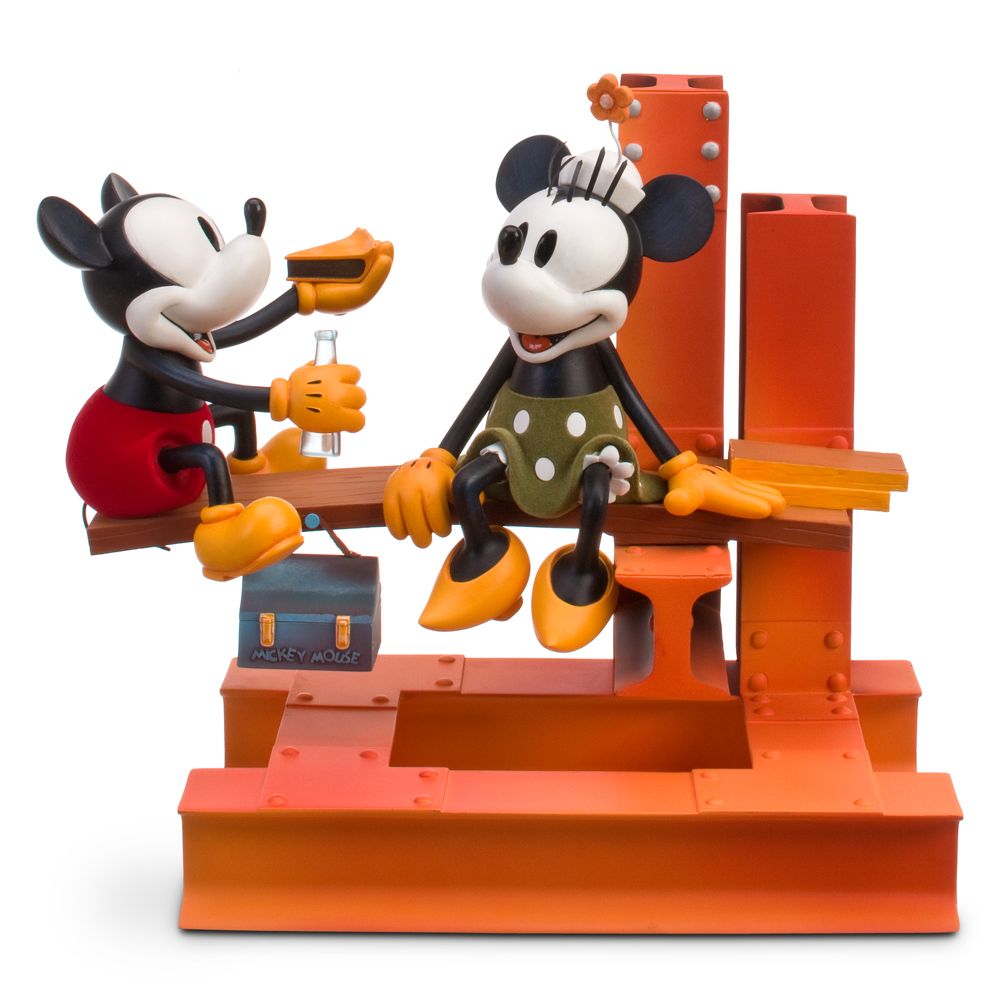 Disney Nostalgia ''Building a Building'' Mickey Mouse Figurine