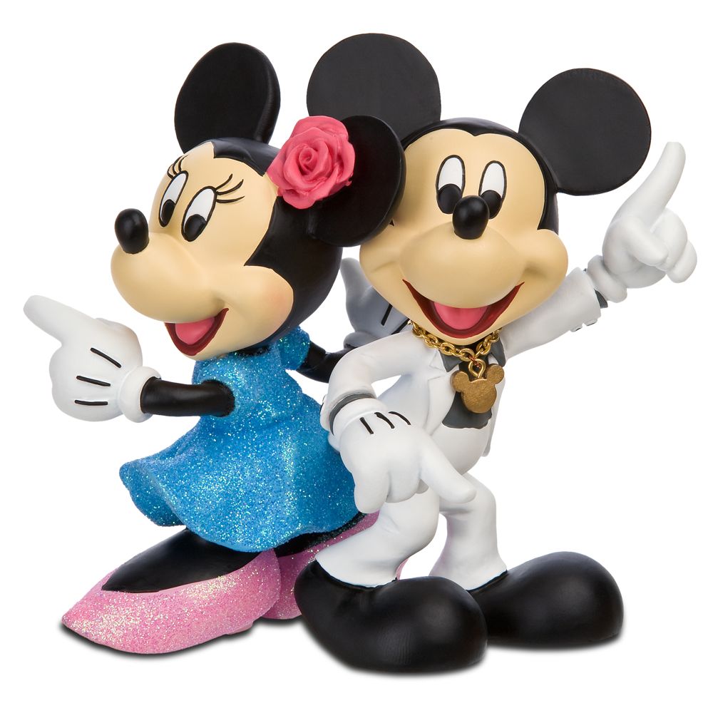 Disco'' Minnie and Mickey Mouse Figurine