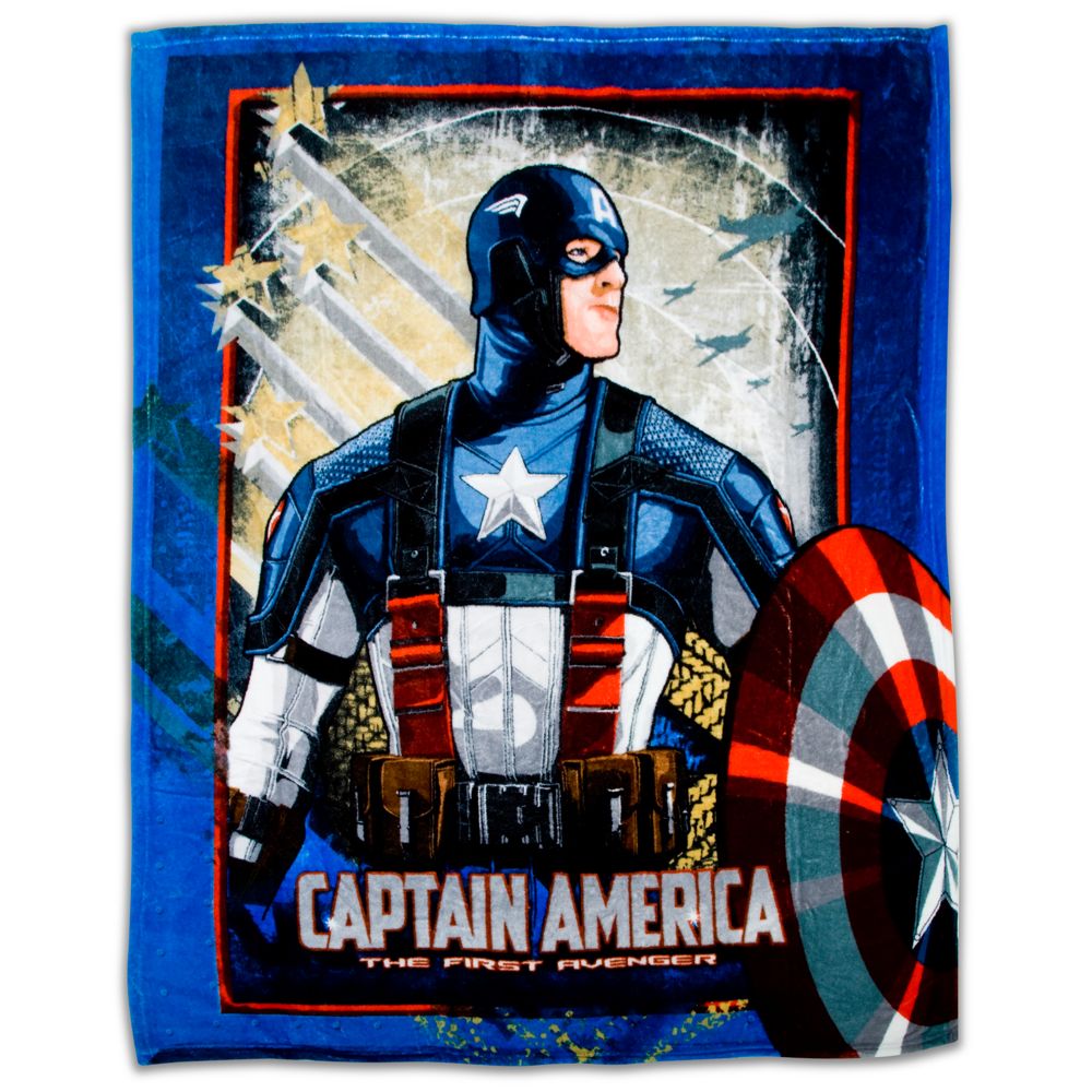 Fleece Throw Captain America Blanket