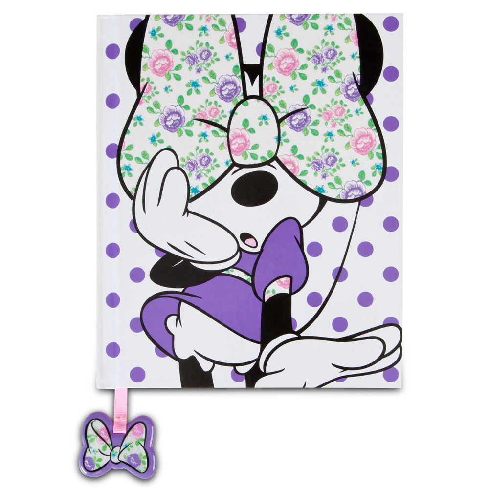 Glittering Floral Minnie Mouse Journal