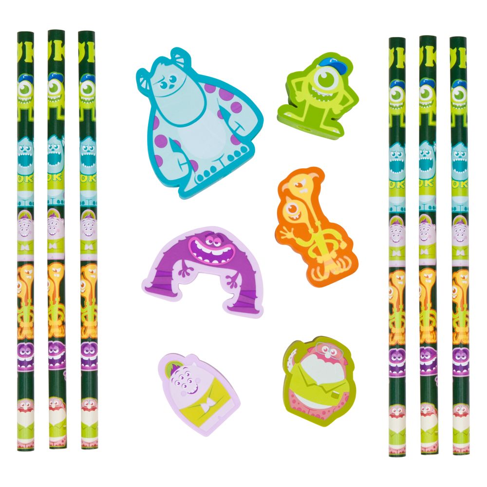 Monsters University Pencil and Eraser Set